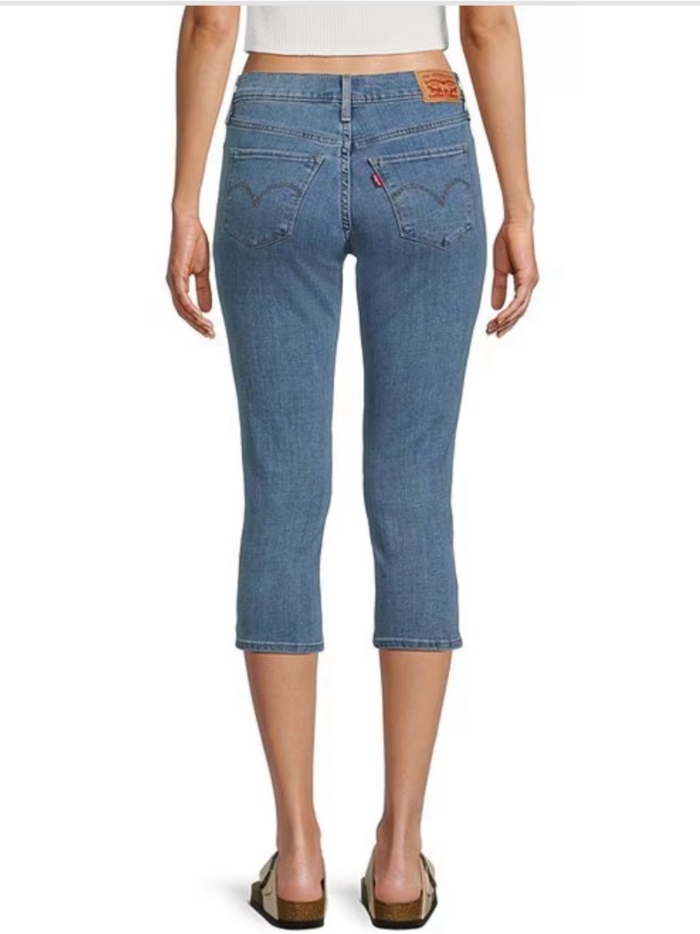 Levi's 311 Shaping Skinny Capri Women's Medium Blue Cropped Jeans Size 28